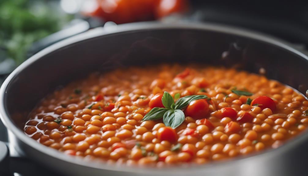 vibrant red lentil stew