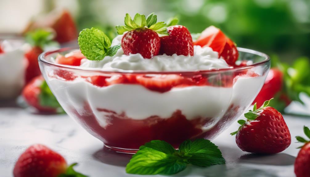 vibrant red strawberry dessert