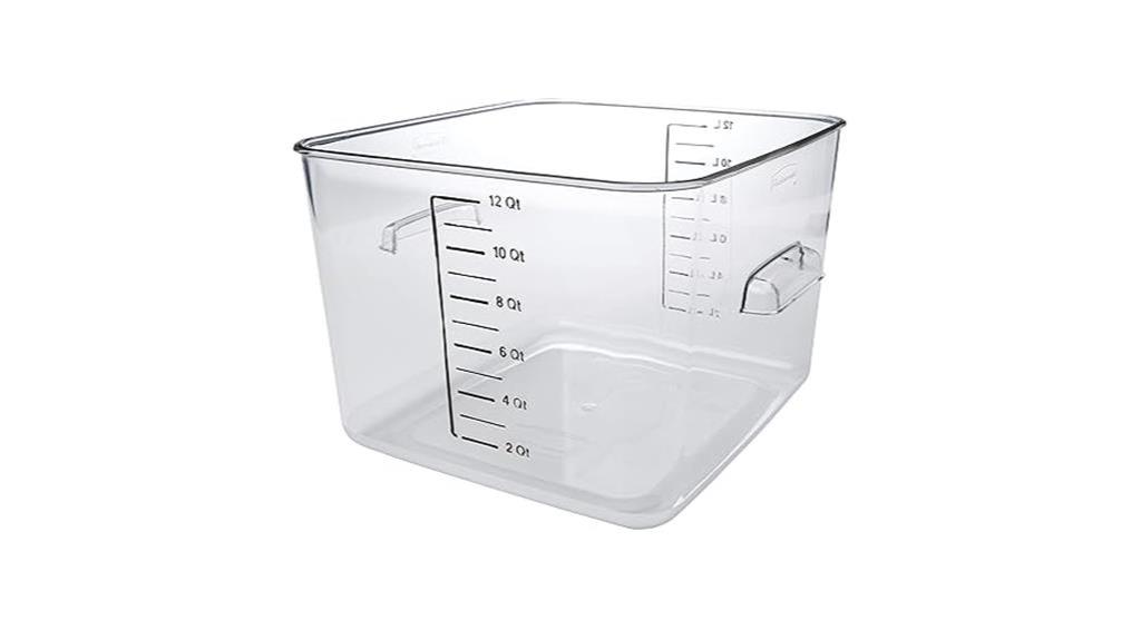 12 quart clear container