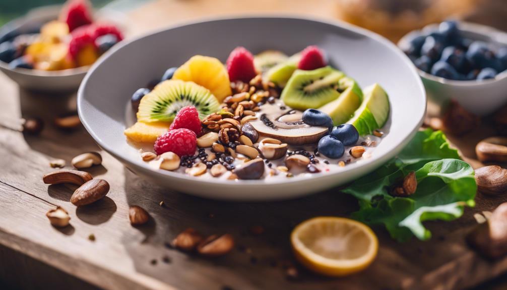 breakfast bowl with mushrooms