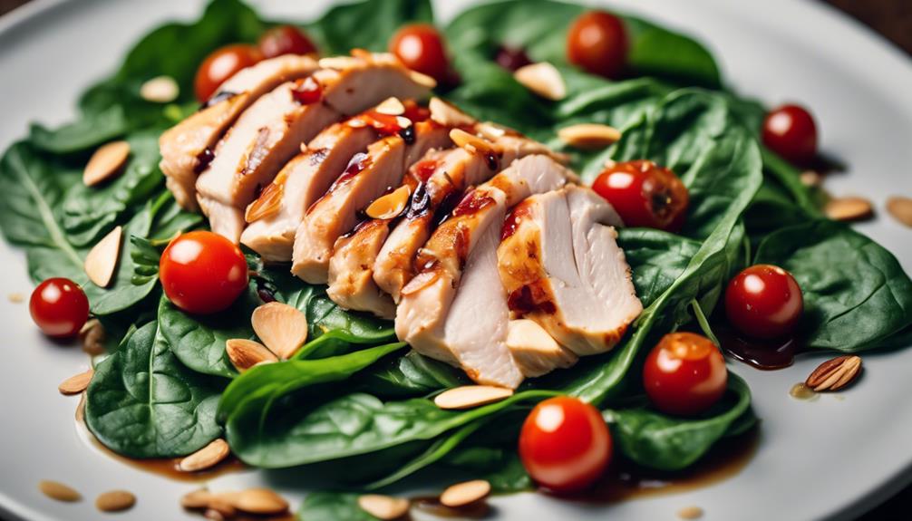 delicious chicken and spinach