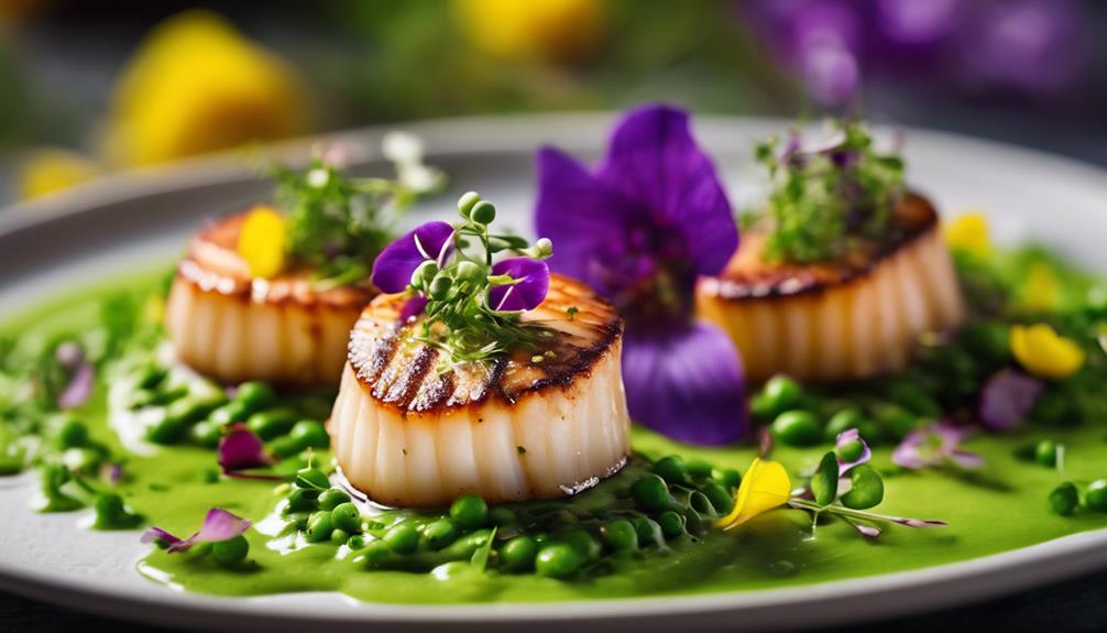 delicious trio of scallops