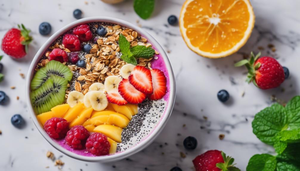 diverse smoothie bowl options