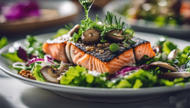 Lunchtime Luxury: Sous Vide Mushroom and Salmon Salad