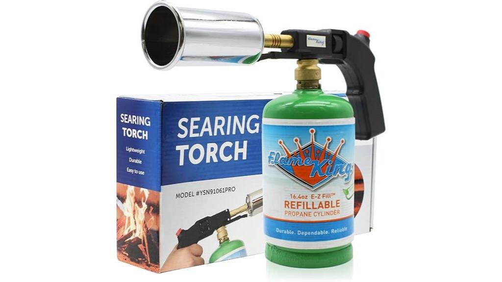 grill with propane torch