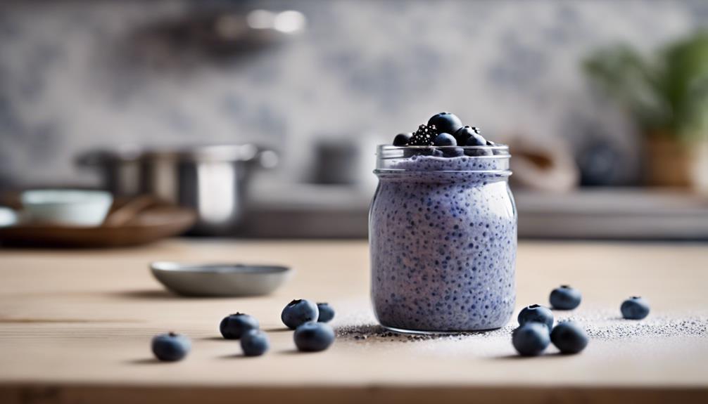 healthy blueberry chia breakfast