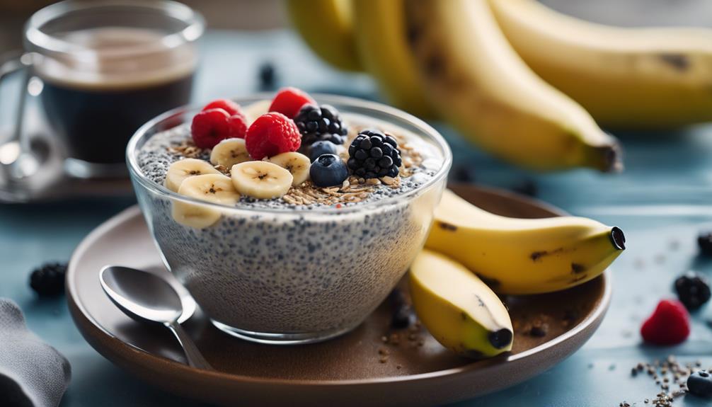 healthy breakfast with bananas