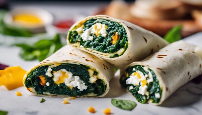 Sous Vide Spinach and Feta Breakfast Wrap: 5 Factor Diet Delight