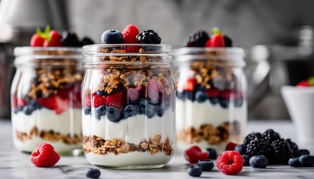 healthy dessert with yogurt