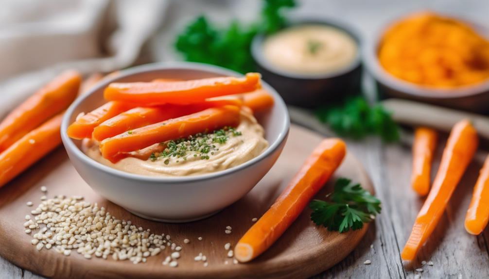 healthy snacking with hummus