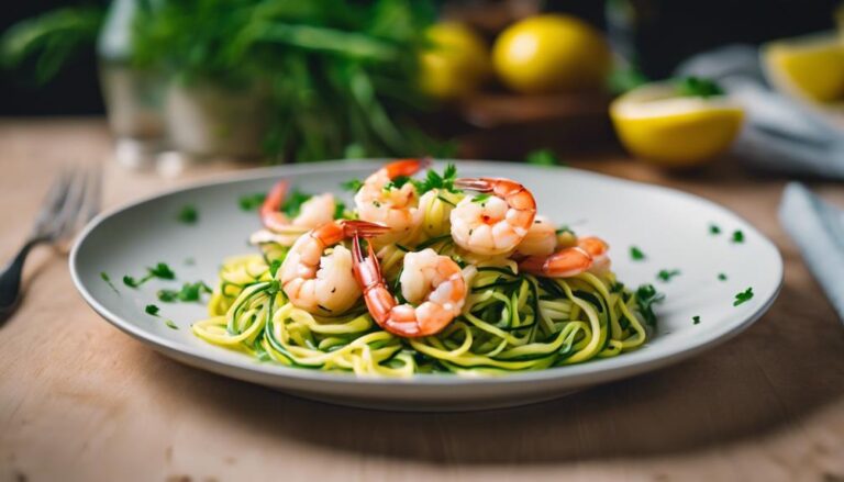 Sous Vide Lemon Garlic Shrimp With Zoodles: a Light 5 Factor Diet Dinner