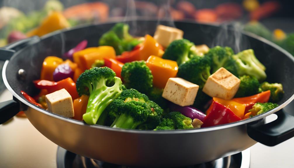 healthy tofu stir fry lunch