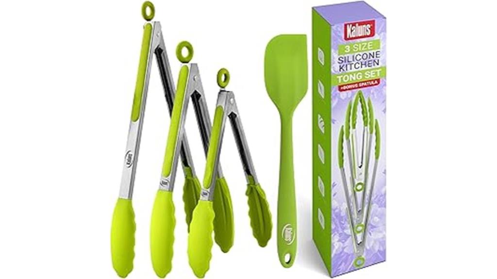 kitchen tongs with spatula