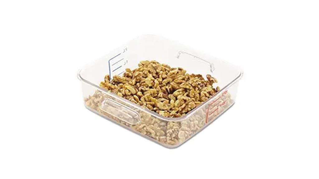 plastic food storage container