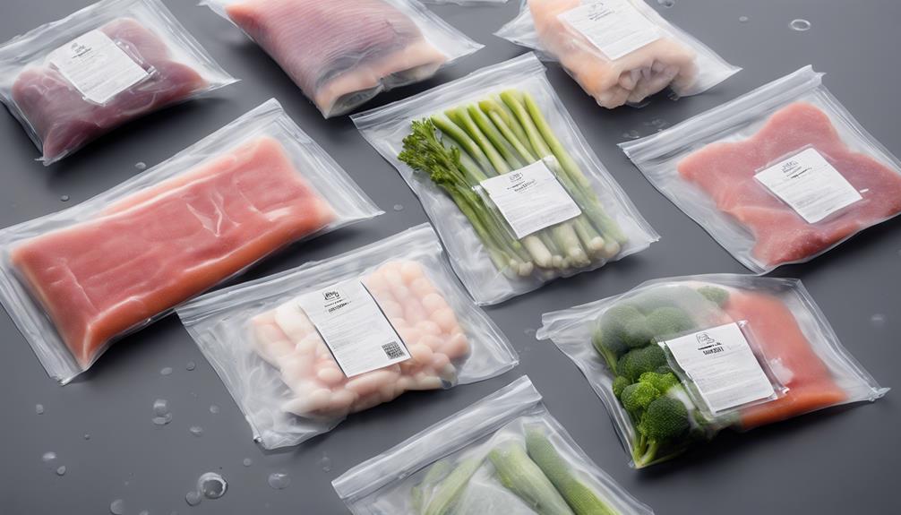 sous vide bag selection