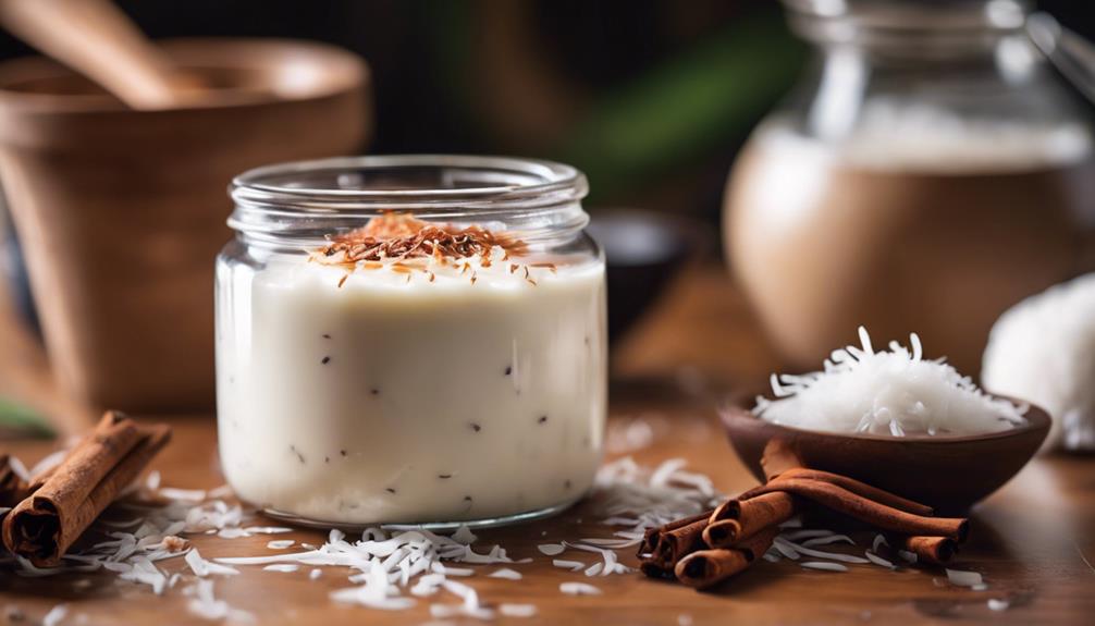 sous vide coconut pudding