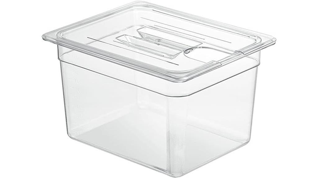 sous vide container with lid