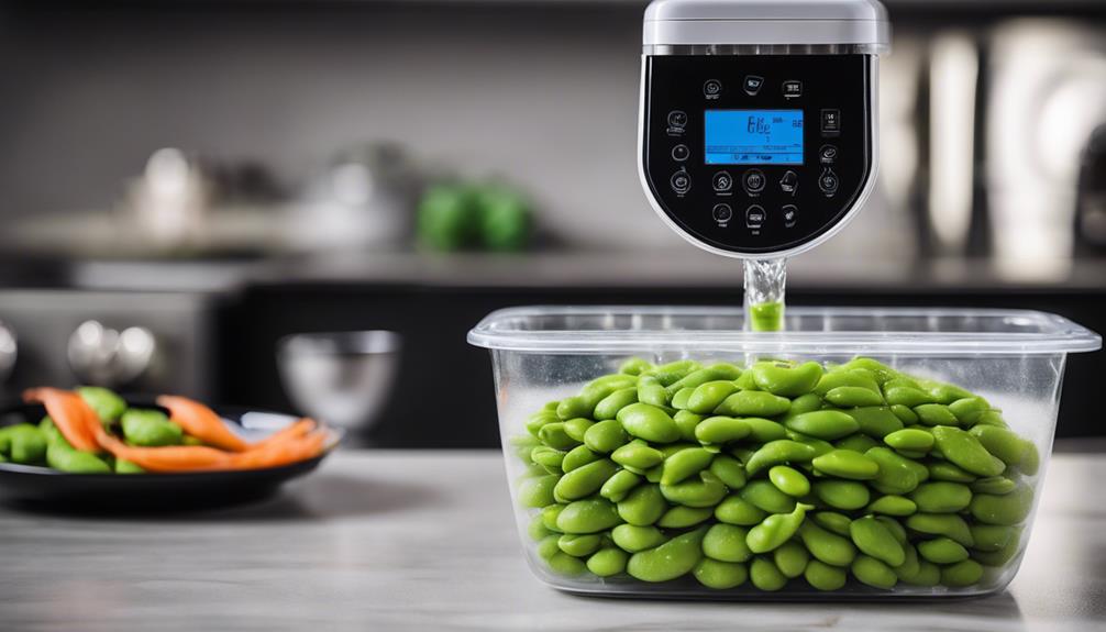 sous vide edamame snack