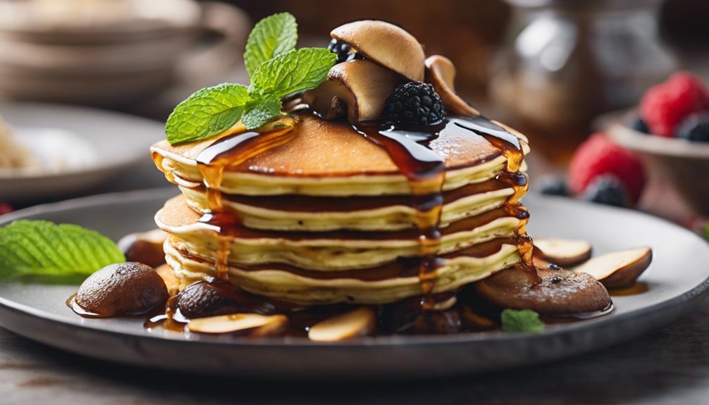 sous vide mushroom pancakes