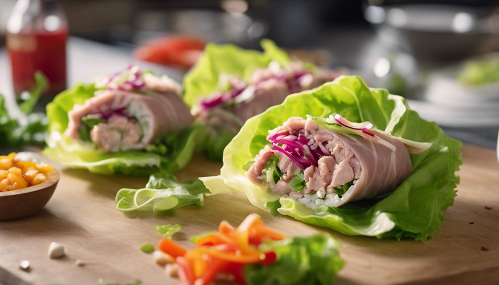 sous vide tuna wraps