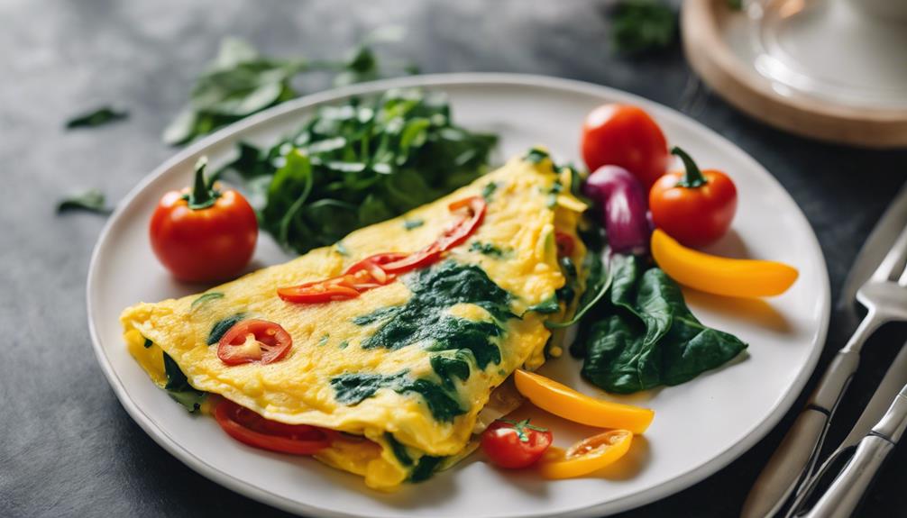 sous vide veggie omelette