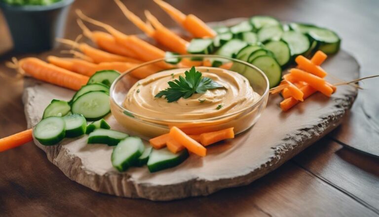 Sous Vide Carrot and Cucumber Sticks With Hummus: a Healthy Military Diet Snack