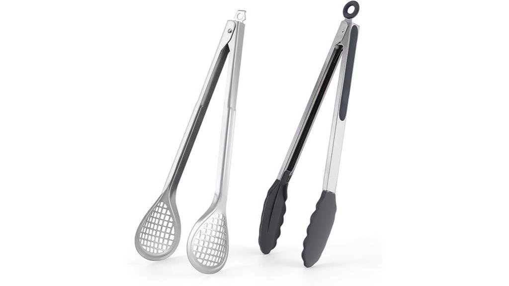 stainless steel cooking tongs