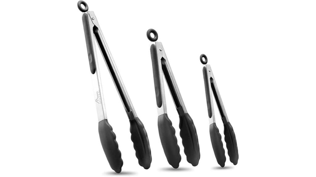 stainless steel kitchen tongs