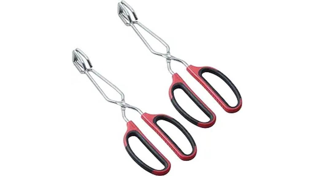 sturdy stainless steel tongs