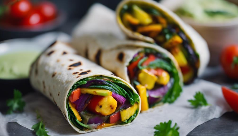 tasty innovative veggie wraps