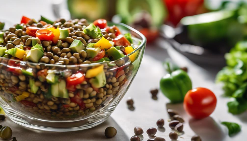 variety of lentil salads