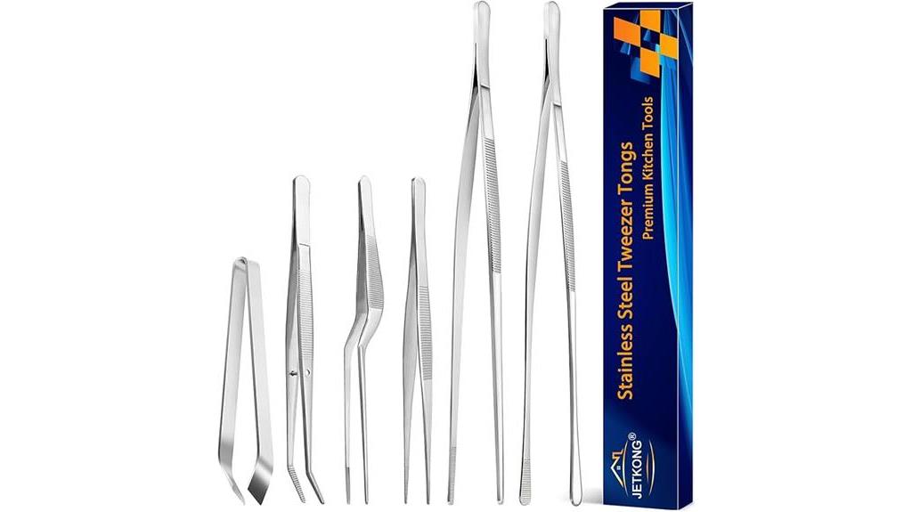 cooking tweezer tongs set