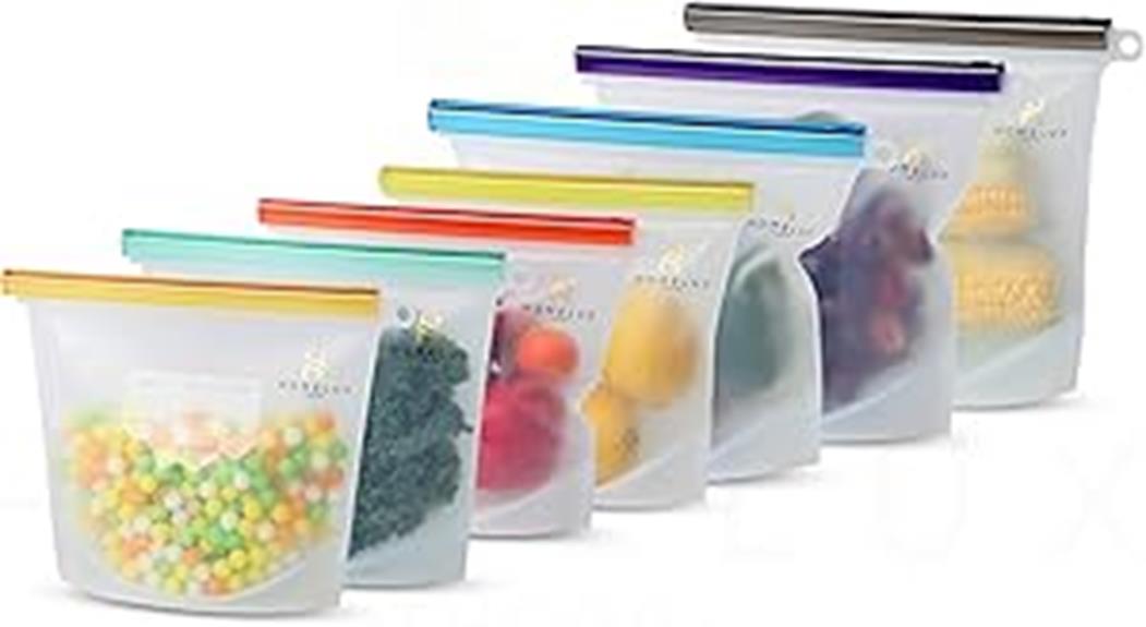 reusable silicone freezer bags