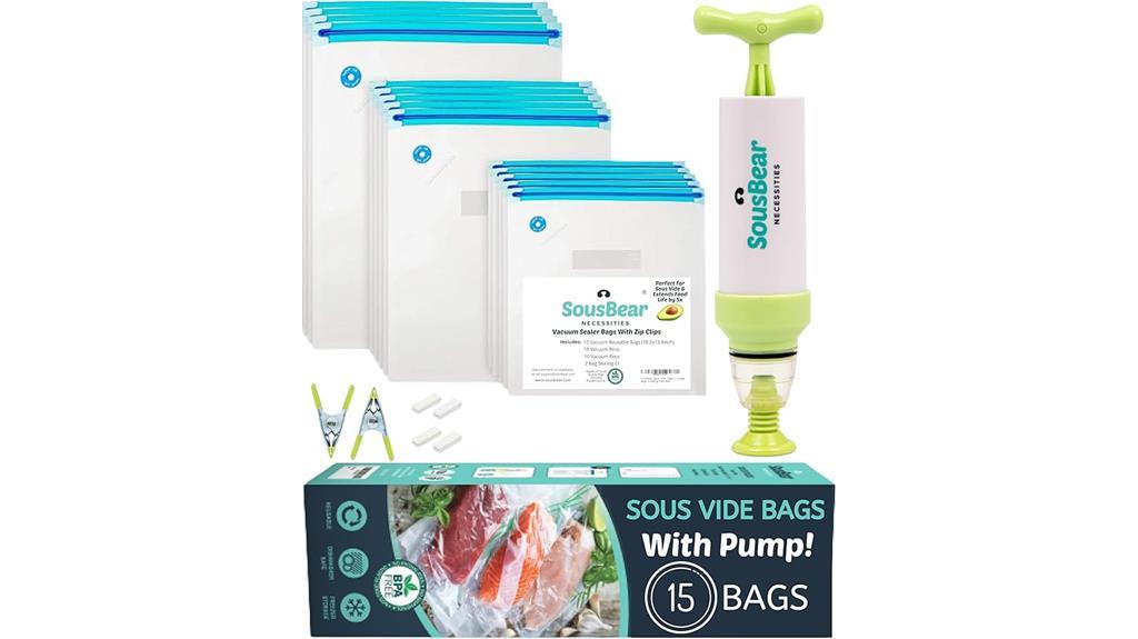 reusable vacuum food bags