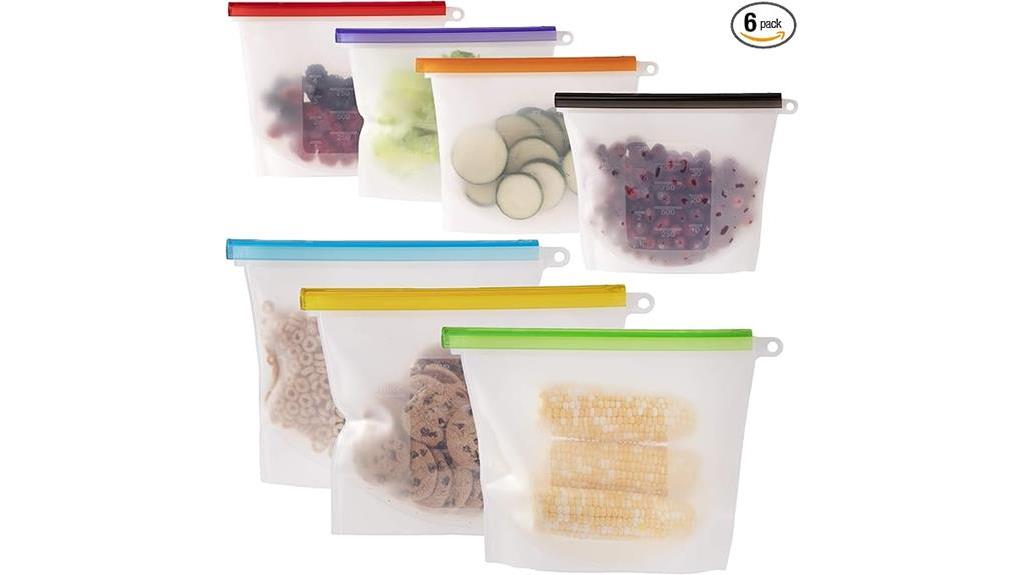 silicone reusable food bags