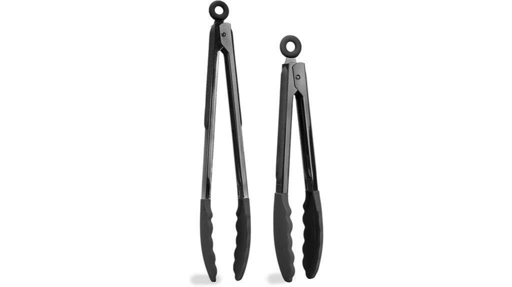 silicone tipped bbq tongs