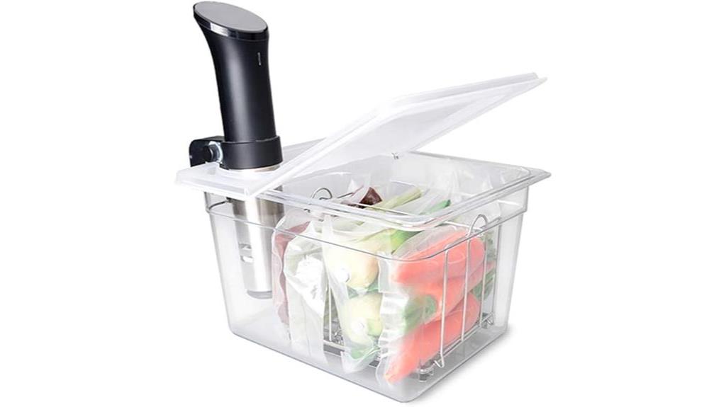 universal hinged sous vide container